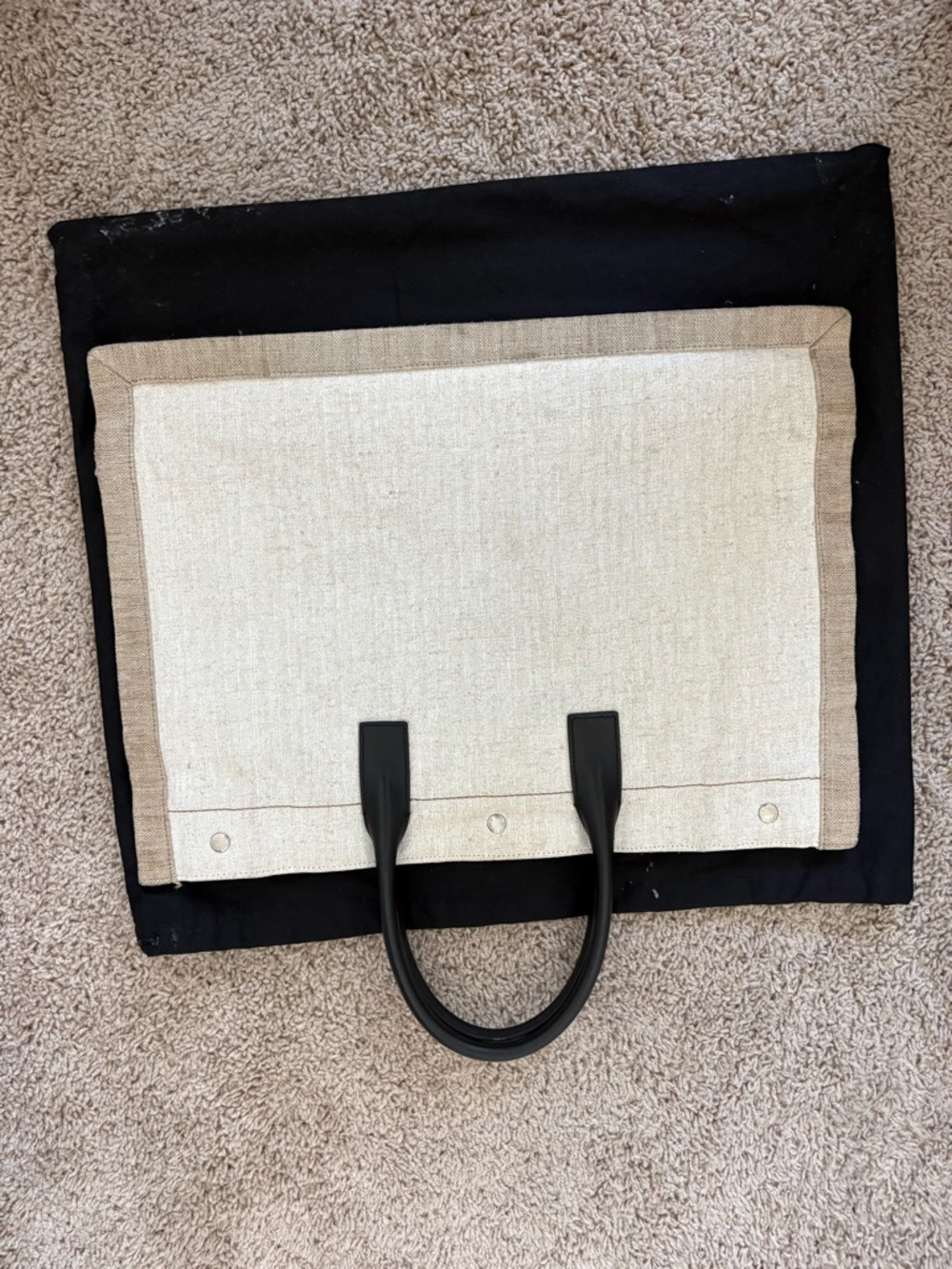 Saint Laurent Rive Gauche Linen Tote - Picture 4 of 5